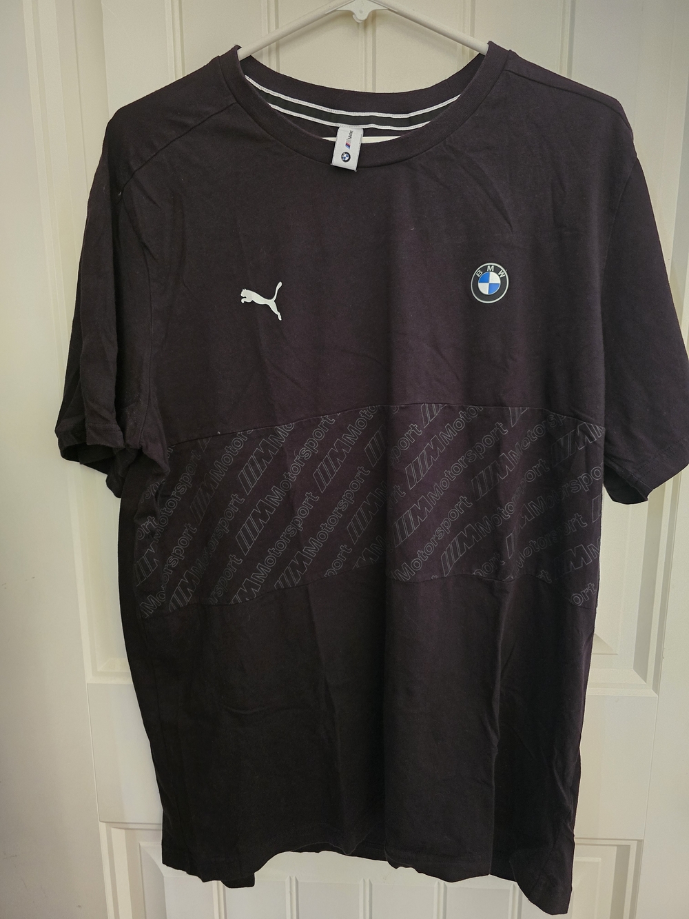 BMW Motorsports M Sport Power Logo Puma T Shirt Men's Black Size XL Preowned
